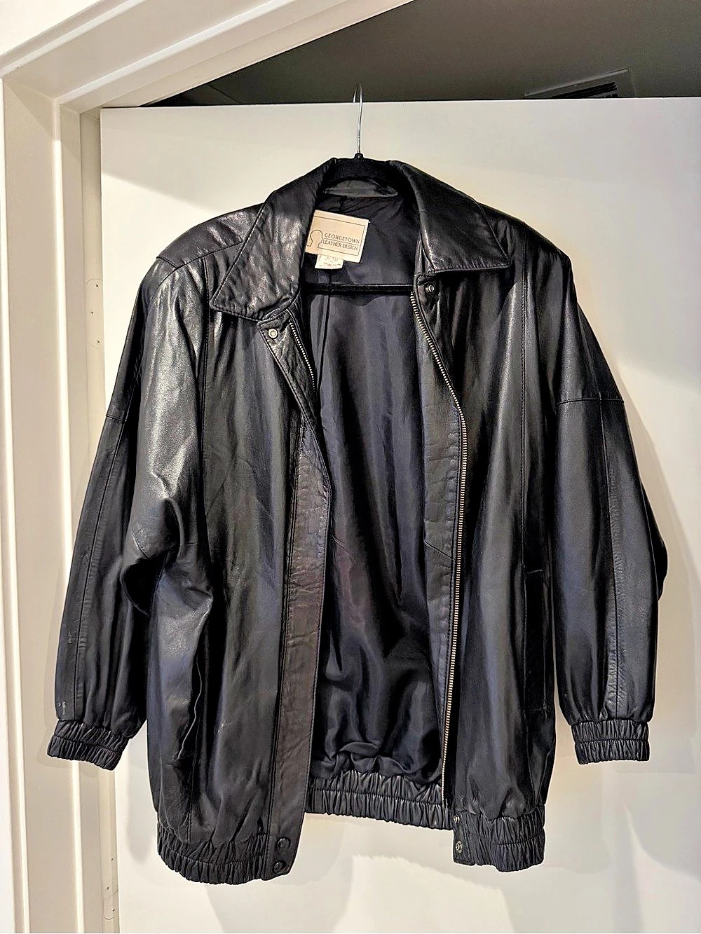 Black Leather Jacket Like New